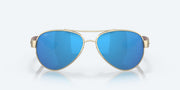 Blue Mirror Polarized Glass Lenses, Rose Gold Frame