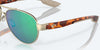 [Green Mirror Polarized Glass Lenses, Rose Gold Frame]