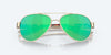 [Green Mirror Polarized Glass Lenses, Rose Gold Frame]