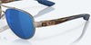 [Blue Mirror Polarized Polycarbonate Lenses, Golden Pearl Frame]