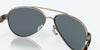 [Blue Mirror Polarized Polycarbonate Lenses, Golden Pearl Frame]