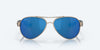 [Blue Mirror Polarized Polycarbonate Lenses, Golden Pearl Frame]