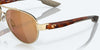 [Gold Mirror Polarized Glass Lenses, Brushed Gold Frame]