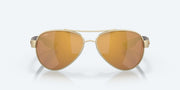 Gold Mirror Polarized Glass Lenses, Brushed Gold Frame