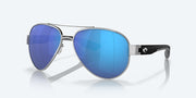 Blue Mirror Polarized Glass Lenses, Palladium Frame