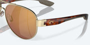 Gold Mirror Polarized Glass Lenses, Brushed Gold Frame