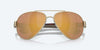 [Gold Mirror Polarized Glass Lenses, Brushed Gold Frame]