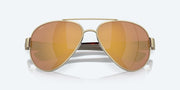 Gold Mirror Polarized Glass Lenses, Brushed Gold Frame