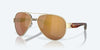 [Gold Mirror Polarized Glass Lenses, Brushed Gold Frame]