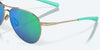 [Green Mirror Polarized Polycarbonate Lenses, Shiny Gold Frame]