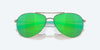 [Green Mirror Polarized Polycarbonate Lenses, Shiny Gold Frame]