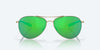 [Green Mirror Polarized Polycarbonate Lenses, Shiny Gold Frame]