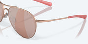 Copper Silver Mirror Polarized Polycarbonate Lenses, Satin Rose Gold Frame