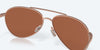 [Copper Silver Mirror Polarized Polycarbonate Lenses, Satin Rose Gold Frame]