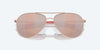 [Copper Silver Mirror Polarized Polycarbonate Lenses, Satin Rose Gold Frame]