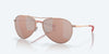 [Copper Silver Mirror Polarized Polycarbonate Lenses, Satin Rose Gold Frame]