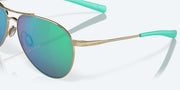 Green Mirror Polarized Glass Lenses, Shiny Gold Frame