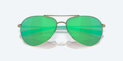 Green Mirror Polarized Glass Lenses, Shiny Gold Frame