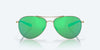 [Green Mirror Polarized Glass Lenses, Shiny Gold Frame]