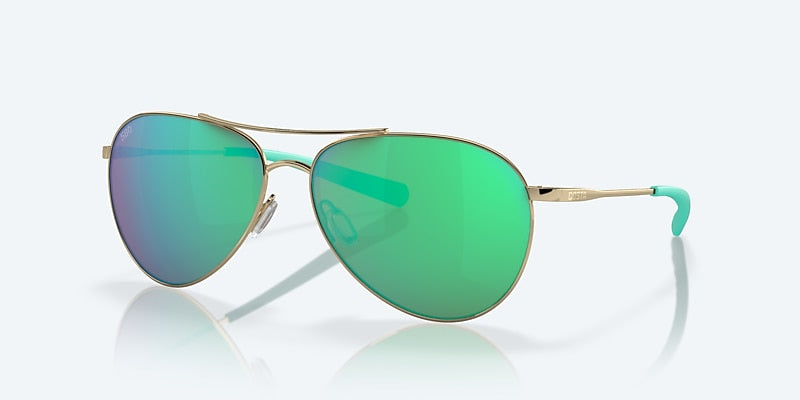 [Green Mirror Polarized Glass Lenses, Shiny Gold Frame]