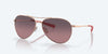 [Rose Gradient Polarized Glass Lenses, Satin Rose Gold Frame]