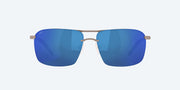 Blue Mirror Polarized Polycarbonate Lenses, Matte Silver Frame