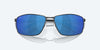 [Blue Mirror Polarized Polycarbonate Lenses, Matte Black Frame]