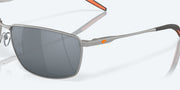 Gray Silver Mirror Polarized Polycarbonate Lenses, Matte Silver Frame