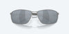 [Gray Silver Mirror Polarized Polycarbonate Lenses, Matte Silver Frame]