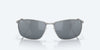 [Gray Silver Mirror Polarized Polycarbonate Lenses, Matte Silver Frame]