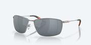 Gray Silver Mirror Polarized Polycarbonate Lenses, Matte Silver Frame