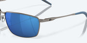 Blue Mirror Polarized Polycarbonate Lenses, Matte Dark Gunmetal Frame