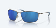 Blue Mirror Polarized Polycarbonate Lenses, Matte Dark Gunmetal Frame