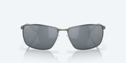 Gray Silver Mirror Polarized Polycarbonate Lenses, Matte Dark Gunmetal Frame