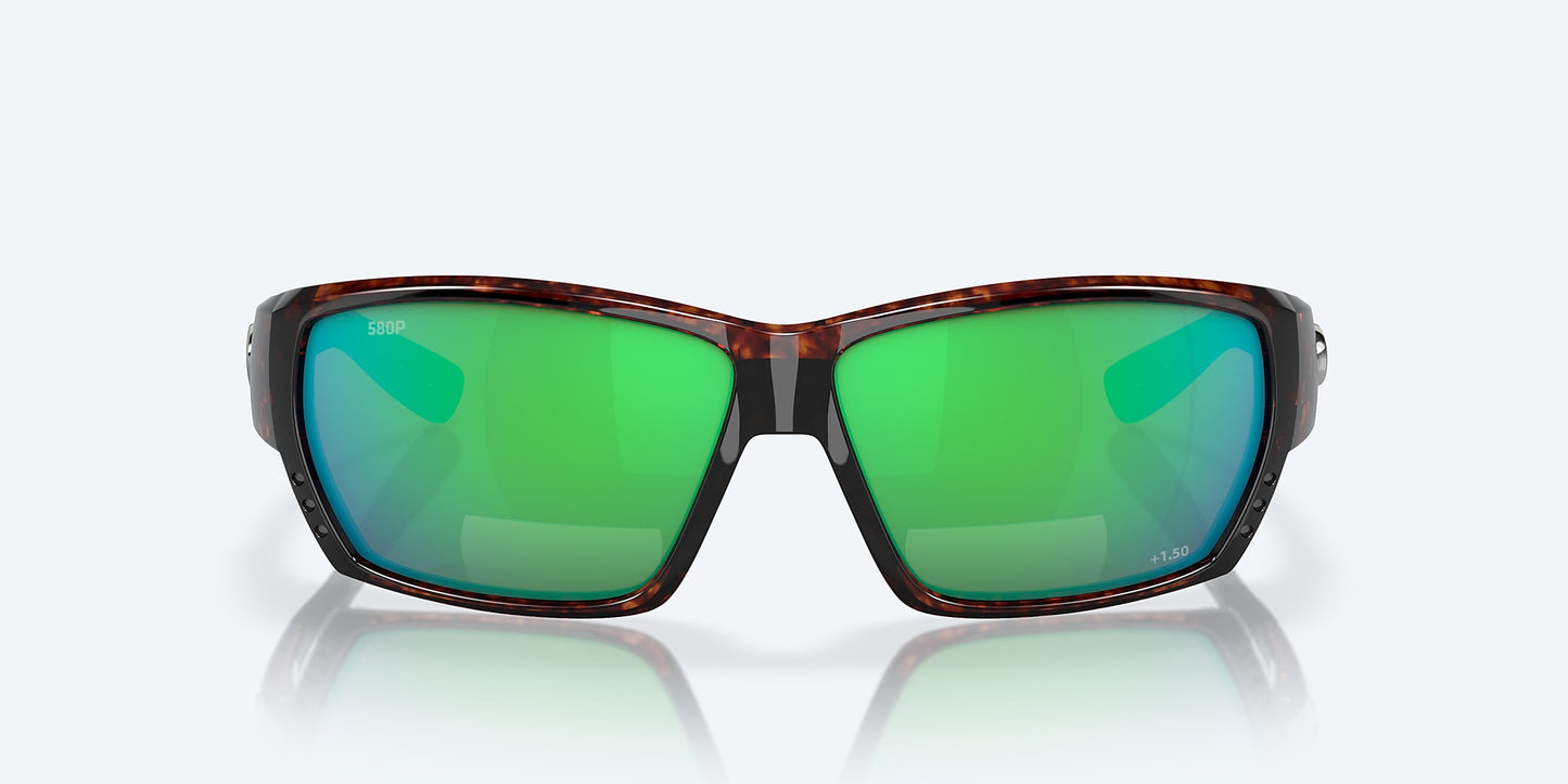 [Green Mirror Polarized Polycarbonate Lenses, Tortoise Frame]