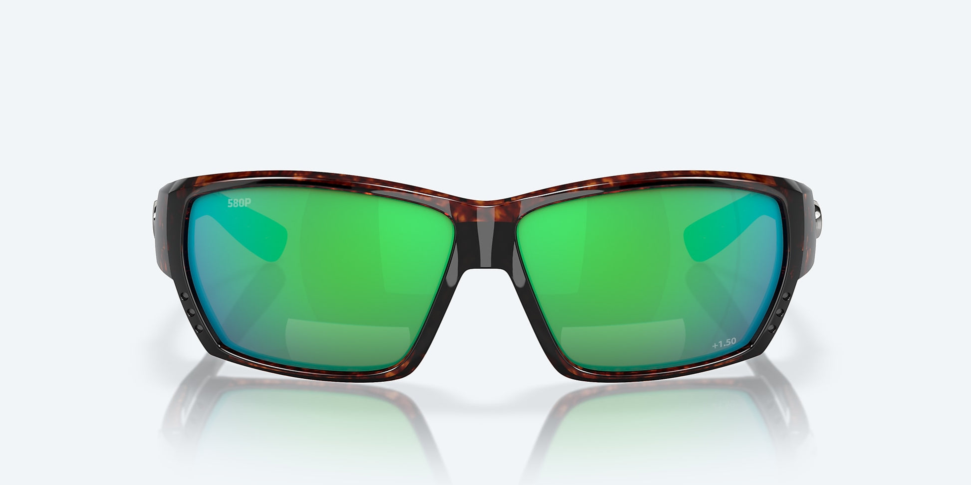 [Green Mirror Polarized Polycarbonate Lenses, Tortoise Frame]