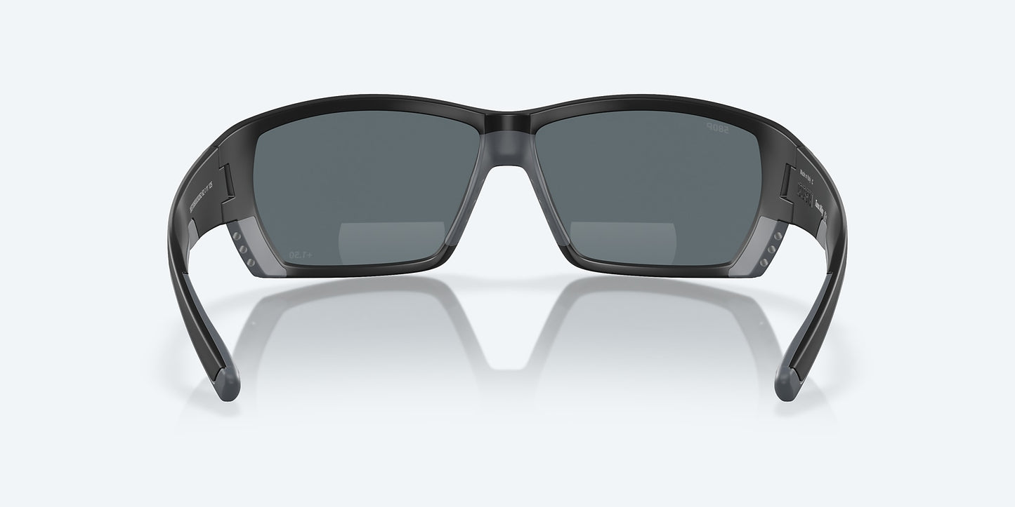 [Blue Mirror Polarized Polycarbonate Lenses, Matte Black Frame]