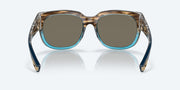 Blue Mirror Polarized Glass Lenses, Shiny Wahoo Frame