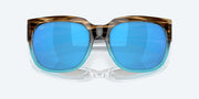 Blue Mirror Polarized Glass Lenses, Shiny Wahoo Frame