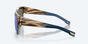 Blue Mirror Polarized Glass Lenses, Shiny Wahoo Frame