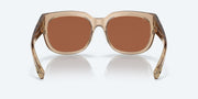 Copper Silver Mirror Polarized Polycarbonate Lenses, Shiny Blonde Crystal Frame