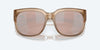 [Copper Silver Mirror Polarized Polycarbonate Lenses, Shiny Blonde Crystal Frame]