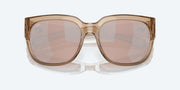 Copper Silver Mirror Polarized Polycarbonate Lenses, Shiny Blonde Crystal Frame