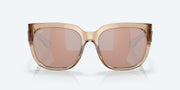 Copper Silver Mirror Polarized Polycarbonate Lenses, Shiny Blonde Crystal Frame