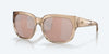 [Copper Silver Mirror Polarized Polycarbonate Lenses, Shiny Blonde Crystal Frame]