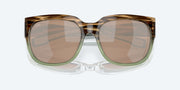 Copper Silver Mirror Polarized Glass Lenses, Shiny Ocean Jade Frame