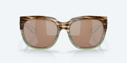 Copper Silver Mirror Polarized Glass Lenses, Shiny Ocean Jade Frame