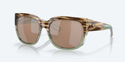 Copper Silver Mirror Polarized Glass Lenses, Shiny Ocean Jade Frame