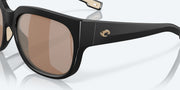 Copper Silver Mirror Polarized Glass Lenses, Matte Black Frame