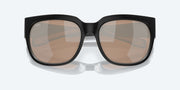 Copper Silver Mirror Polarized Glass Lenses, Matte Black Frame